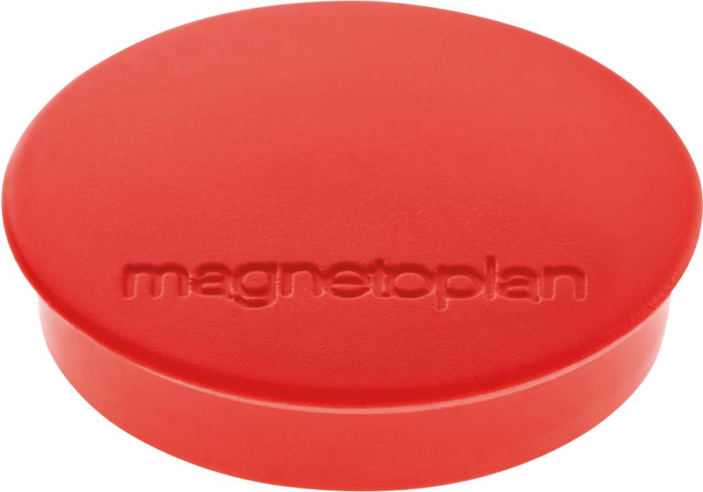Produktbild von Magnetoplan Magnet Ø 30mm VE:10 Haftkraft 700 g rot 1664206 4013695011011