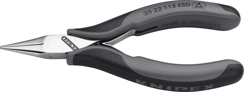 Produktbild von KNIPEX Greifzange Elektronik ESD Backen flachrund 115mm 35 22 115 ESD 4003773024842
