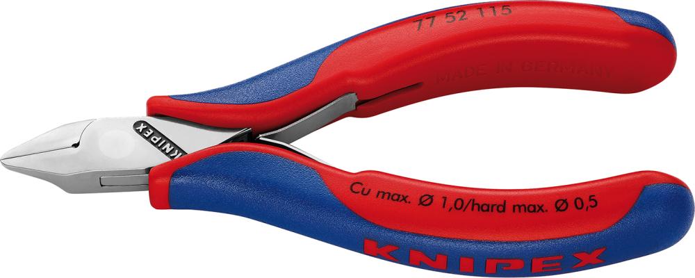 Produktbild von KNIPEX Seitenschneider Elektronik Flachkopf 115mm 77 52 115 4003773040750