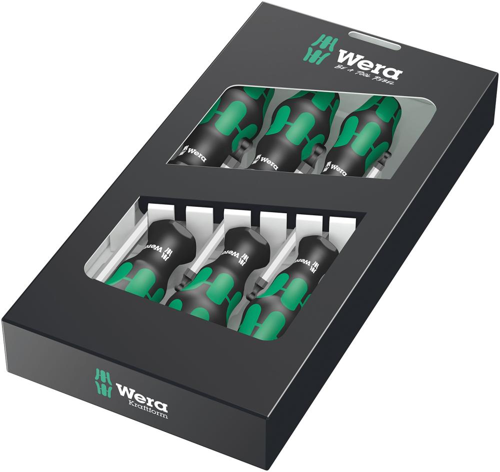 Produktbild von Wera Schraubendreher-Satz mit Kugelkopf 6-teilig 5135028001 4013288093899