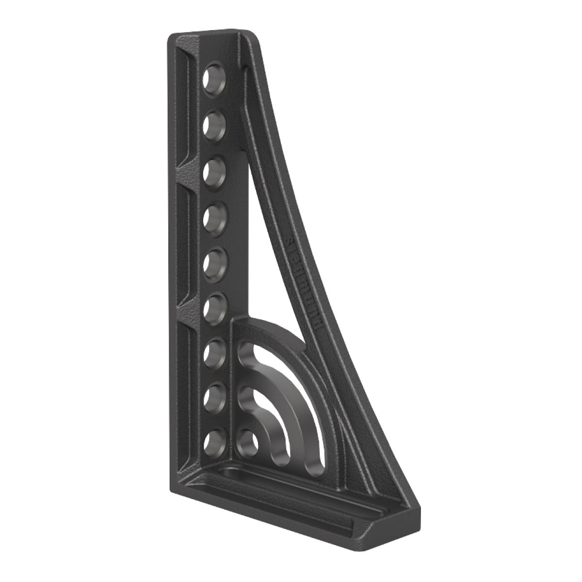 Produktansicht von Siegmund Anschlag- und Spannwinkel 500 G mit Drehwinkel rechts 276 x 95 x 500 mm Materialstärke 20 mm für System 22