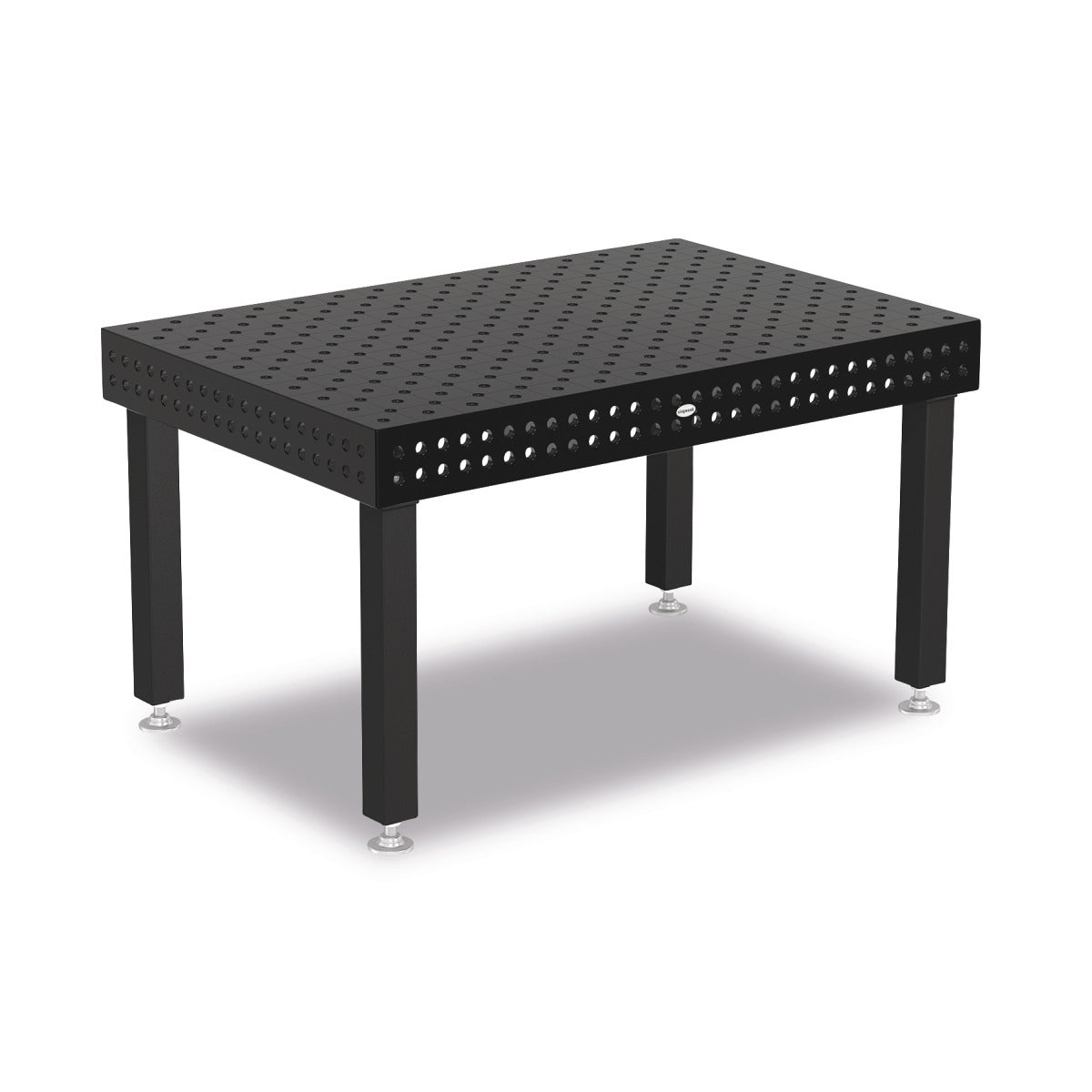 Produktansicht von Siegmund Schweißtisch 1500 x 1000 x 150 mm Professional Extreme 8.7 System 22 Plasmanitriert, Diagonalraster Höhe 700 mm mit Bodenverankerung