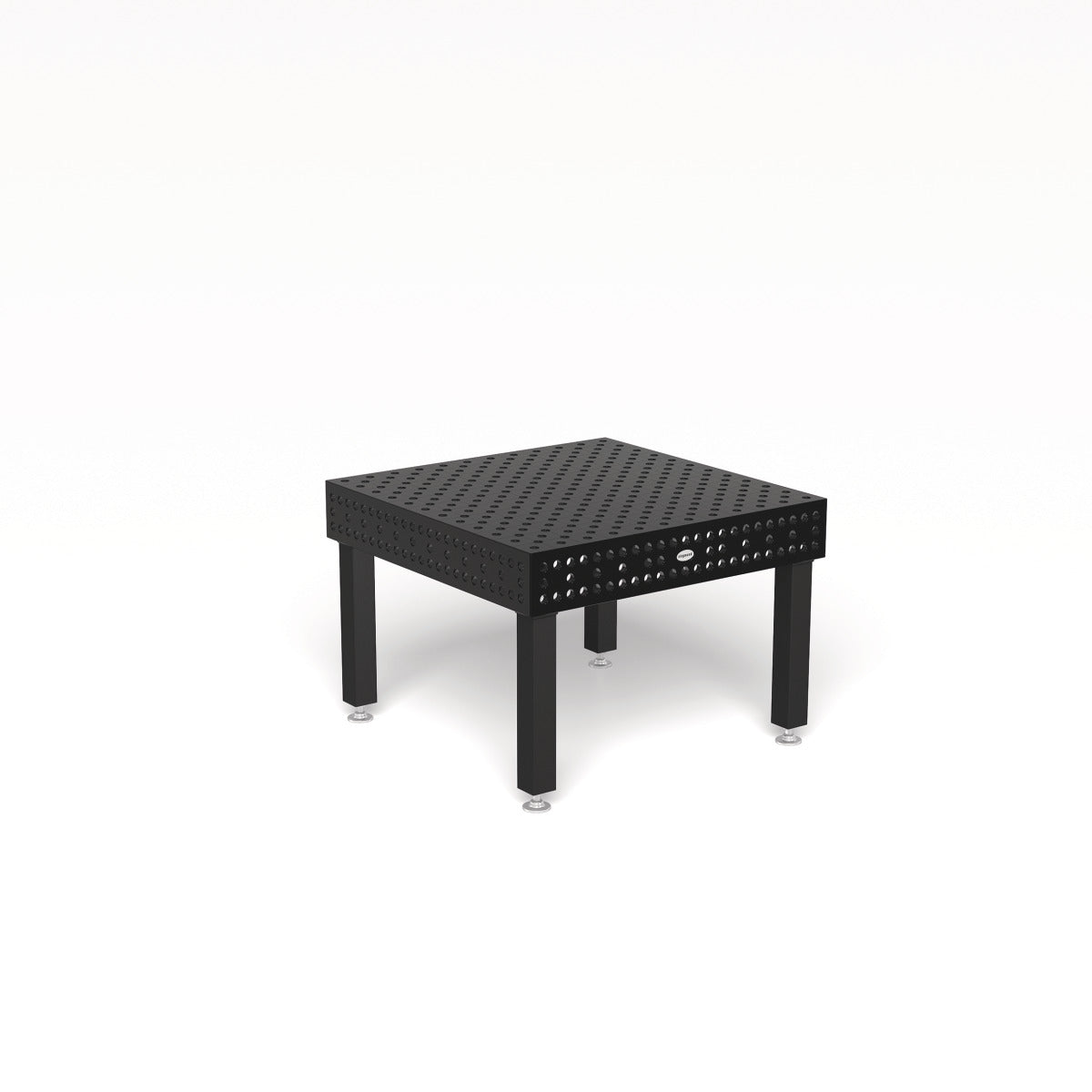 Produktansicht von Siegmund Schweißtisch 1200 x 1200 x 200 mm Professional Extreme 8.7 System 28 Plasmanitriert, Diagonalraster Höhe 650 mm mit Lenkrolle und Feststellbremse