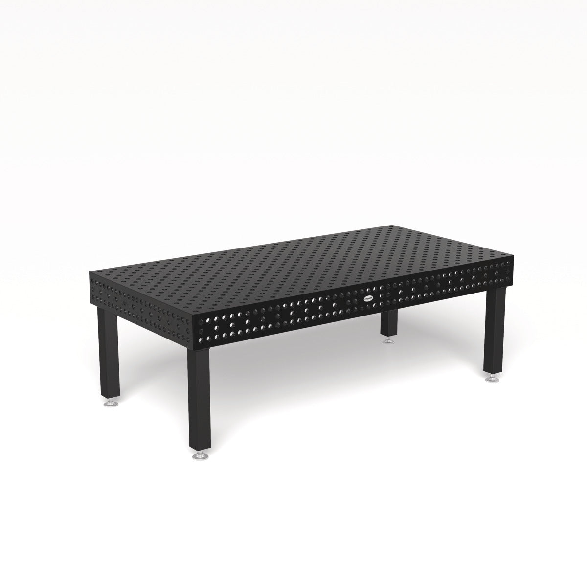 Produktansicht von Siegmund Schweißtisch 2400 x 1200 x 200 mm Professional Extreme 8.7 System 28 Plasmanitriert, Diagonalraster Höhe 650 mm mit Bodenverankerung