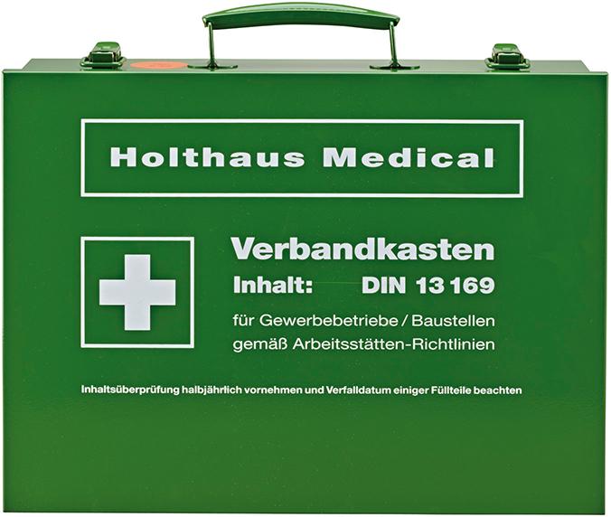 Produktbild von Holthaus Medical Verbandkasten Nr. 63169 DIN 13169-E grün 63169 4005058631691
