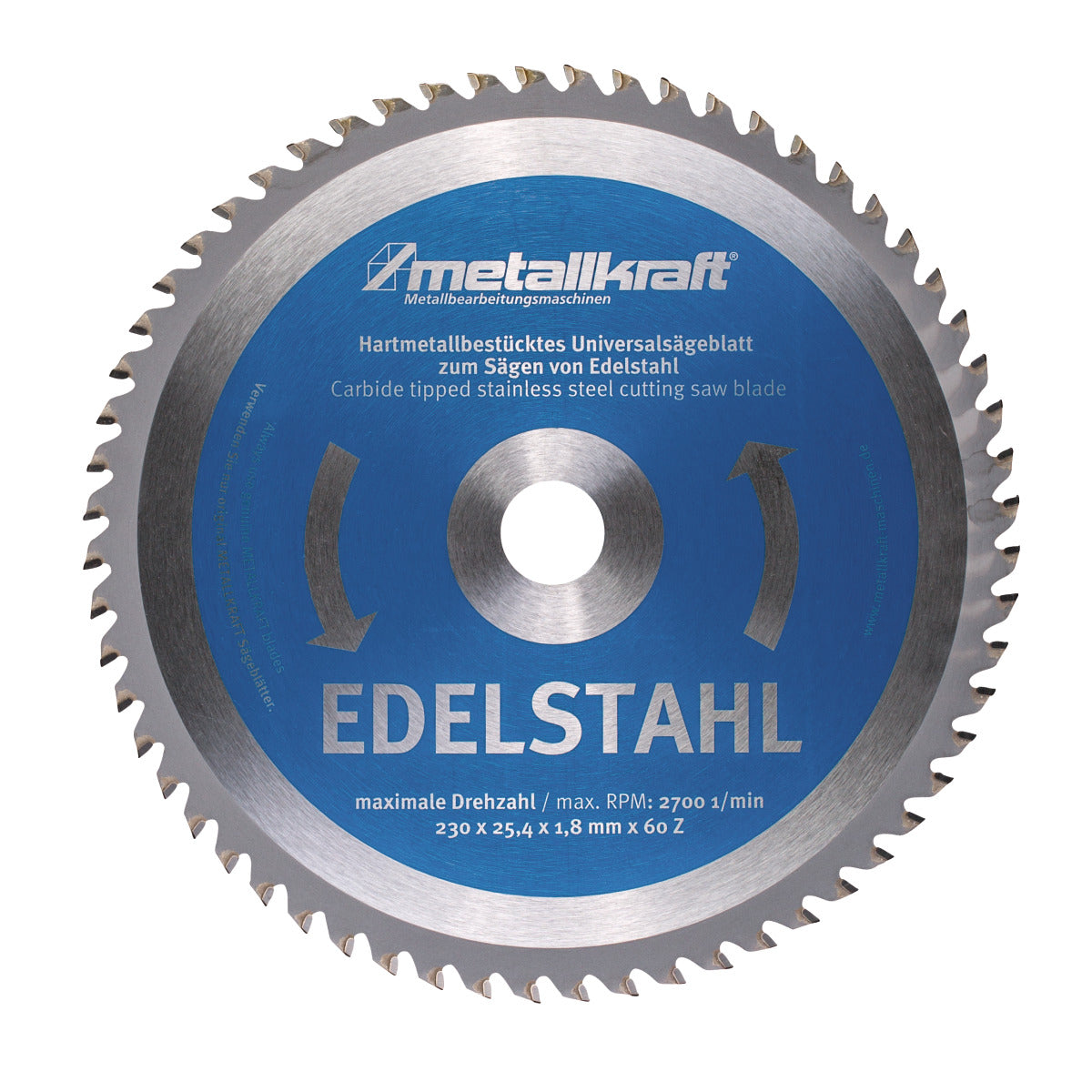 Produktbild von Metallkraft Sägeblatt für Edelstahl Ø 230 x 1,8 x 25,4 mm 3850233 4036351016151
