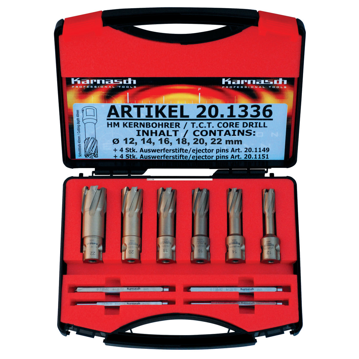 Produktbild von Metallkraft Kernbohrer-Set HARD-LINE 40 Universal 38720.1336 4046781010773