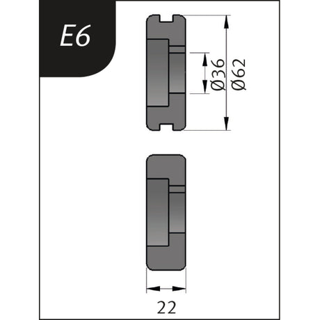 Produktbild von Metallkraft Biegerollensatz Typ E6, Ø 62 x 26 x 22 mm 3880136 4036351157663