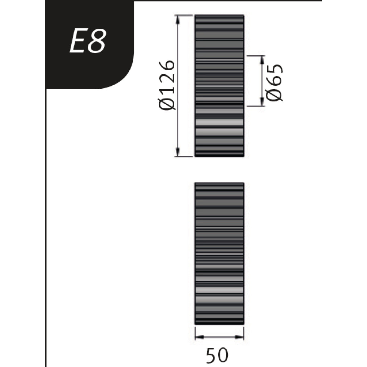 Produktbild von Metallkraft Biegerollensatz Typ E8, Ø 126 x 65 x 50 mm 3880728 4036351159742