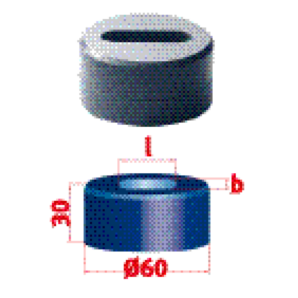 Produktbild von Metallkraft Langlochmatrize Nr.60 17,8 x 35,3 mm 3889417,8X35,3 4036351233398