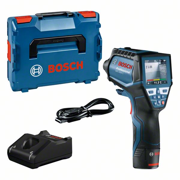 Produktbild von BOSCH Thermodetektor GIS 1000 C, mit 2 x 1,5 Ah Li-Ion Akku, L-BOXX 0601083301 3165140798594
