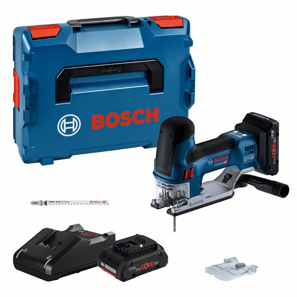 Produktbild von BOSCH Akku-Stichsäge GST 18V-155 SC, 2 Akku Akku ProCORE18V 4.0Ah, Ladegerät und L- 06015B0002 4059952545899
