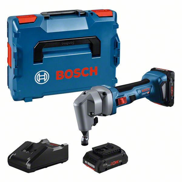 Produktbild von BOSCH Akku-Nager GNA 18V-16 E, 2 Akku ProCORE18V 4.0Ah, Ladegerät und L-BOXX 0601529601 4059952646824