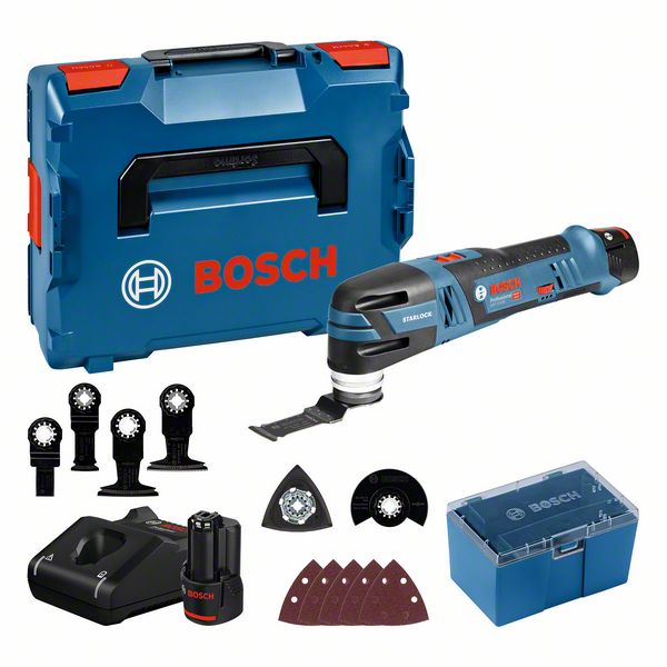 Produktbild von BOSCH Akku-Multi-Cutter GOP 12V-28, mit 2 x 3.0 Ah Li-Ion Akku, L-BOXX 06018B5006 3165140943819