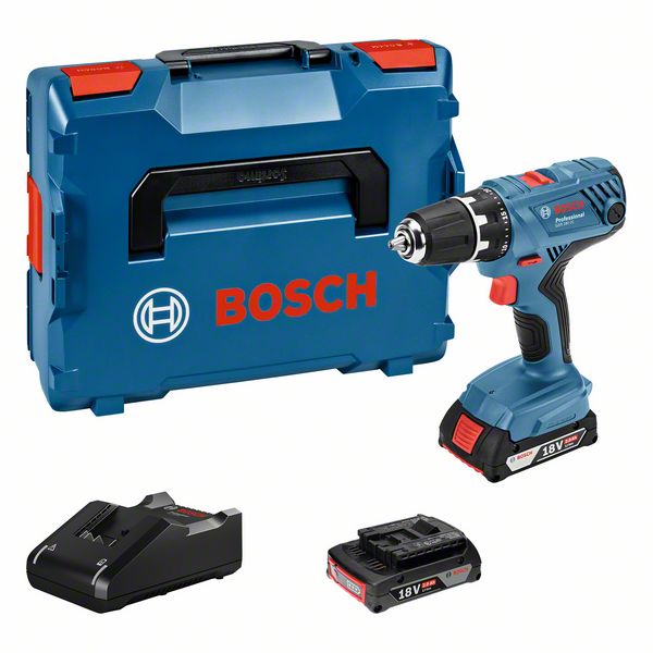 Produktbild von BOSCH Akku-Bohrschrauber GSR 18V-21, mit 2 x 2.0 Ah Li-Ion Akku, L-BOXX 06019H1008 3165140979412