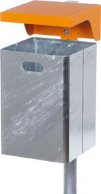 Produktbild von Rottner Abfallsammler 40L verzinkt + pulverbeschichtet OR 7049-00 PVRAL2000 4040136490920