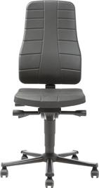 Produktbild von BIMOS Arbeitsstuhl 9643-2571 All-In-One 2 Sitzhöhe 450-600 mm mit Rollen Kunststoff 4367008245 4016849442921