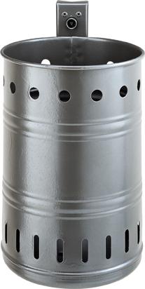 Produktbild von Rottner Abfallbehälter 20 l rund gelocht grau 7003-00FV 4040136700302