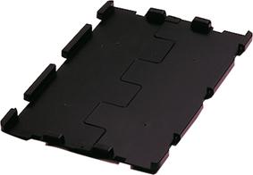 Produktbild von LA-KA-PE Klappdeckel schwarz für Transport-Stapelkasten B300xT200 mm VE 4 Stück 4332163398530 4031022044587