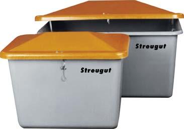 Produktbild von CEMO Streugutbehälter 1100 l B1630xT1210xH1010 mm ohne Entnahmeöffnung grau/orange 7435 4052886106068