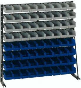 Produktbild von LA-KA-PE Norm-Regal-einseitig B1000xT250xH1033 mm 72 Kästen Größe 4 NP 8 4332163325659