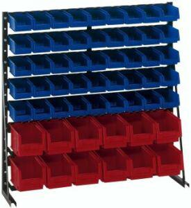 Produktbild von LA-KA-PE Norm-Regal-einseitig B1000xT250xH1033 mm 45 Kästen Größe 4/12 - 3 NP 8 F 4332163325666