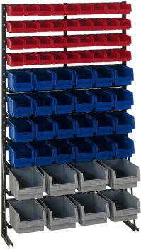 Produktbild von LA-KA-PE Norm-Regal-einseitig B1000xT250xH1725 mm 36 Kästen Größe 4/24 - 3/8 - 2 NP 14 F 4332163329909