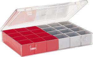 Produktbild von LA-KA-PE Sortimentkasten mit Deckel B307xT225xH50 mm mit 24 Einsätze 4330816838068 4031022027764