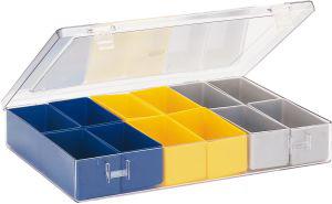 Produktbild von LA-KA-PE Sortimentkasten mit Deckel B307xT225xH50 mm mit 12 Einsätze 4330816838075 4031022027788