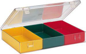 Produktbild von LA-KA-PE Sortimentkasten mit Deckel B307xT225xH50 mm mit 3 Einsätze 4330816838143 4031022027924
