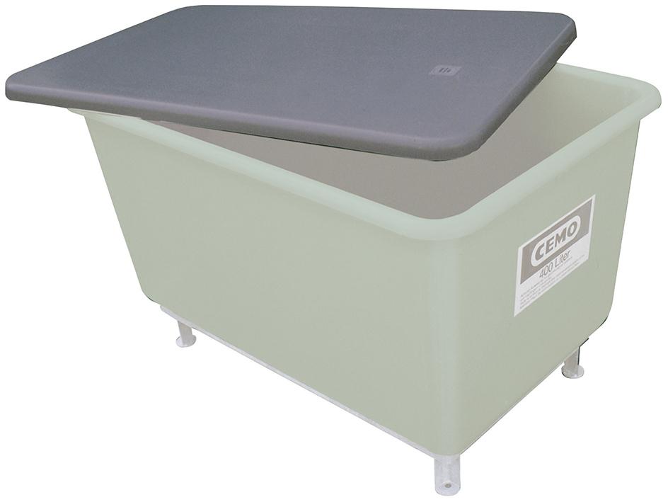 Produktbild von CEMO Flachdeckel für Behälter 400 l grau 1171 4052886135969