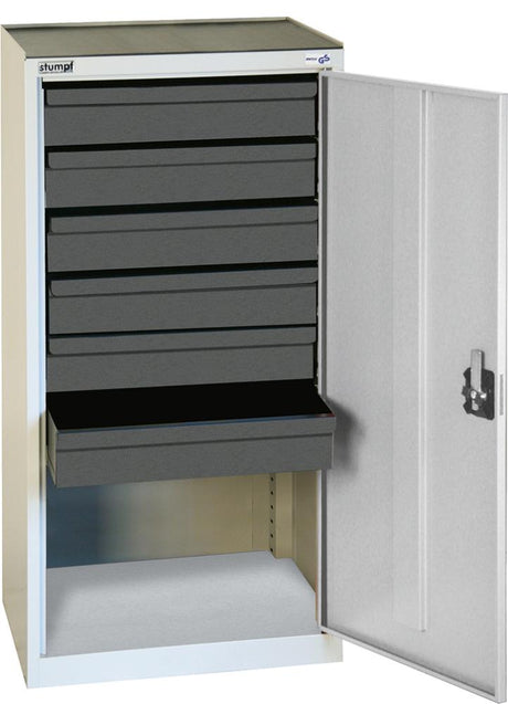 Produktbild von Stumpf Beistellschrank B500xT500xH1000 mm RAL 7035 6 Schubladen 3001607 4031068077150