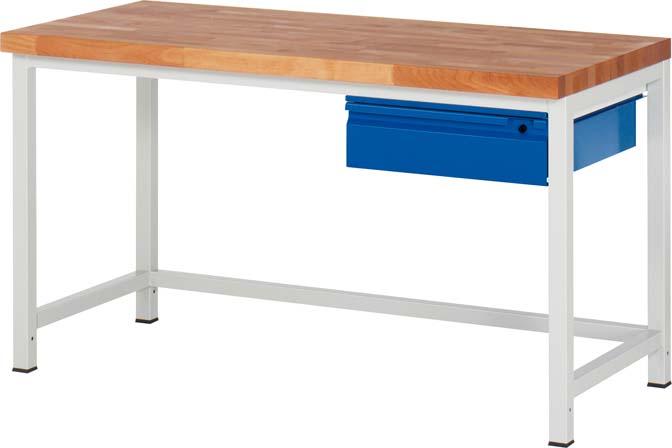 Produktbild von Rau Werkbank Basic B1000xT700xH840mm RAL 7035/5010 BMP: 40 mm 1 Schublade 03-8001I1-107R4S.11 4040376124890