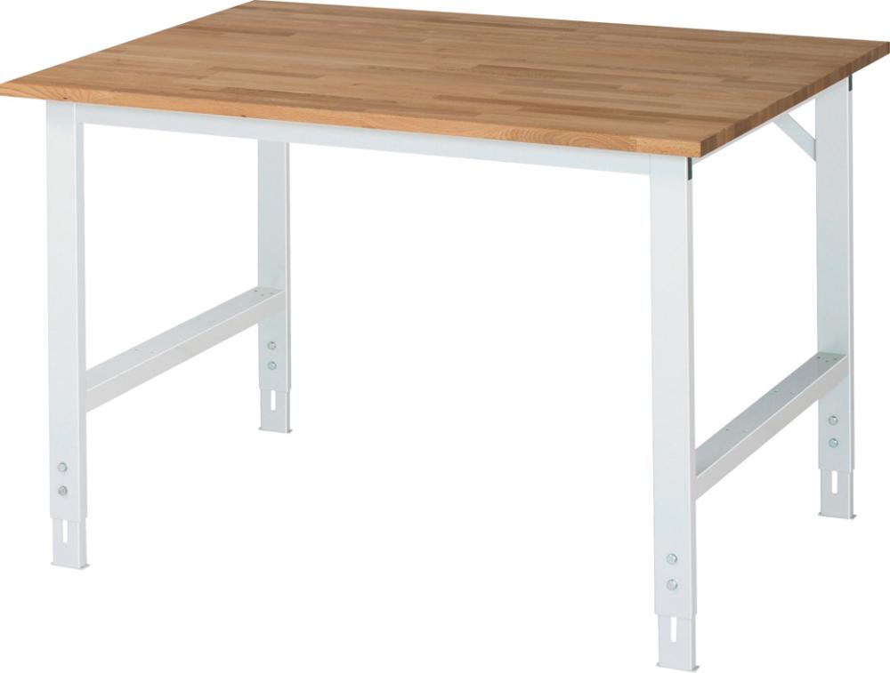 Produktbild von Rau Arbeitstisch Tom Buche-Massiv-Platte B1250xT1000xH760-1080mm 06-625B10-12.12 4040376858283