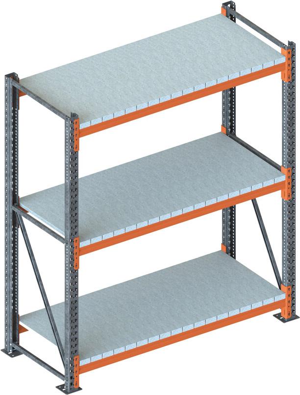 Produktbild von META Großfachregal Multipal S B2225xT800xH2200 mm Grundfeld 3 Böden Fachlast 1900kg 200188557 4026212342666