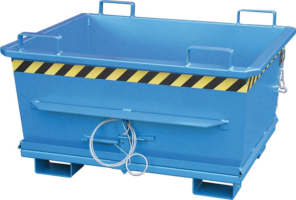 Produktbild von Bauer Klappbodenbehälter 500 l B 1200xT1040xT715 mm RAL 5012 Tragkraft 1000kg T BKB 500 l blau 4052462006768