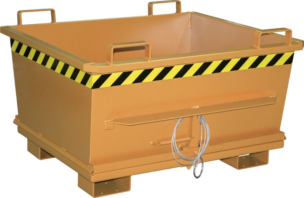 Produktbild von Bauer Klappbodenbehälter 500 l B 1200xT1040xT715 mm RAL 2000 Tragkraft 1000kg Ty BKB 500 lack. 4052462006744