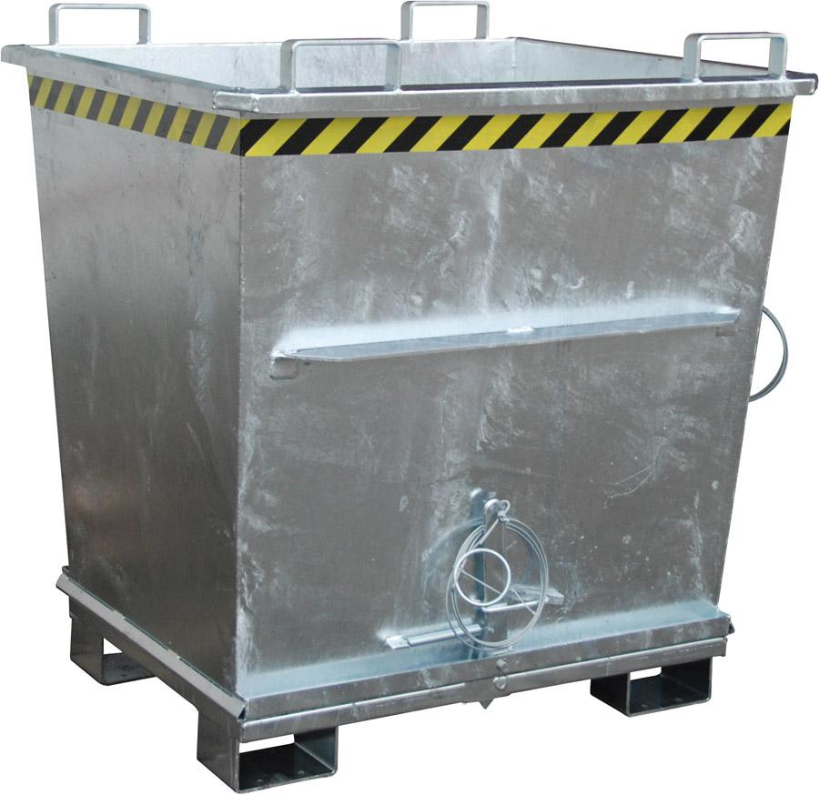 Produktbild von Bauer Klappbodenbehälter 1000l B 1200xT1040xT1270 mm verzinkt Tragkraft 2000kg T BKB 1000 vzk. 4052462006966