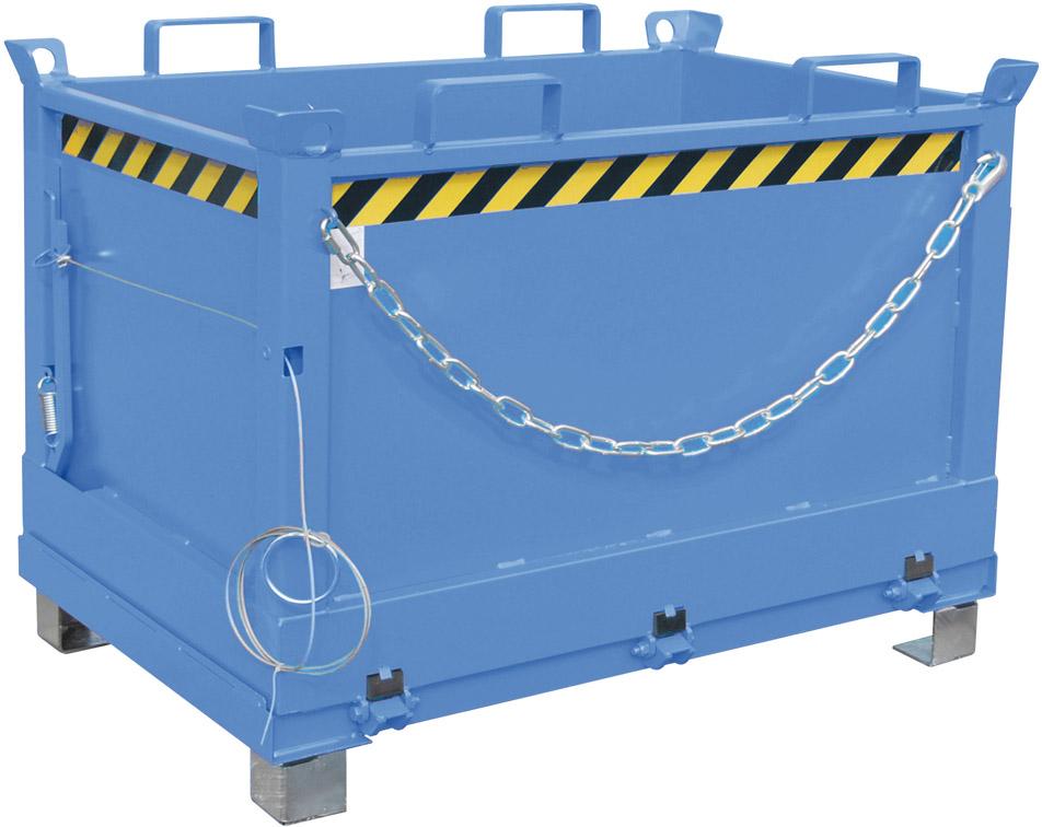 Produktbild von Bauer Klappbodenbehälter 500 l B1245xT840xH845 mm RAL 5012 Tragkraft 1000kg Typ FB 500 l blau 4052462007079