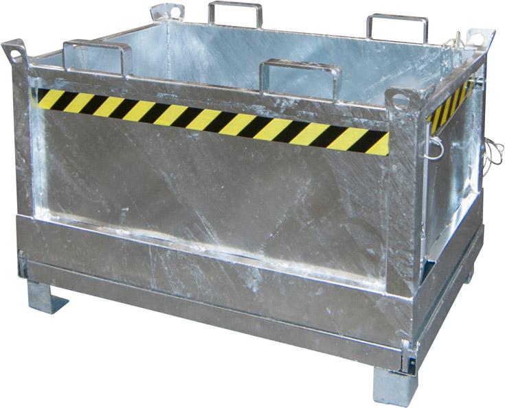 Produktbild von Bauer Klappbodenbehälter 500 l B1245xT840xH845 mm verzinkt Tragkraft 1000kg Typ FB FB 500 vzk. 4052462007116