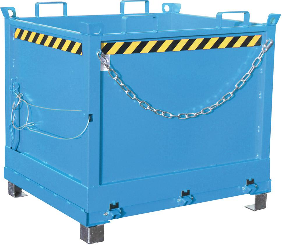 Produktbild von Bauer Klappbodenbehälter 1000l B1245xT1040xH1145 mm RAL 5012 Tragkraft 1250kg T FB 1000 l blau 4052462007239