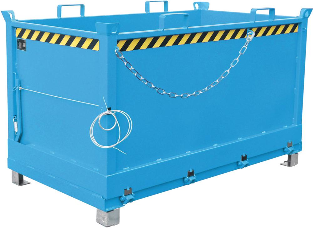 Produktbild von Bauer Klappbodenbehälter 1500l B1845xT1040xH1145 mm RAL 5012 Tragkraft 1500kg T FB 1500 l blau 4052462007314