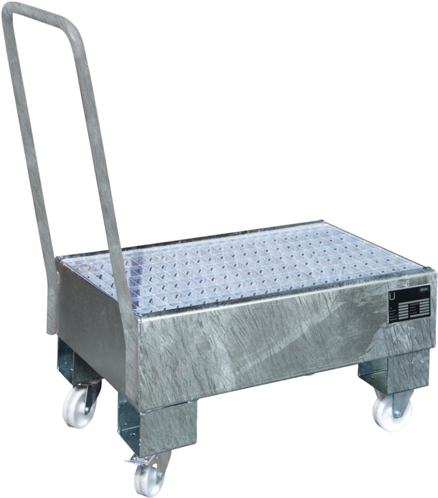 Produktbild von Bauer Auffangwanne fahrbar 940x500x1075 mm AW 60-1 SR, verzinkt 4052462047433