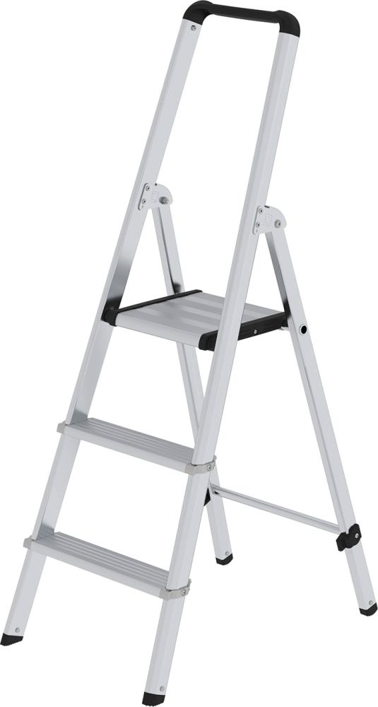 Produktbild von Günzburger Alu-Stehleiterml 3 Stufen Gesamthöhe 1,31 m Arbeitshöhe bis 2,70 m 11223 4031405112230