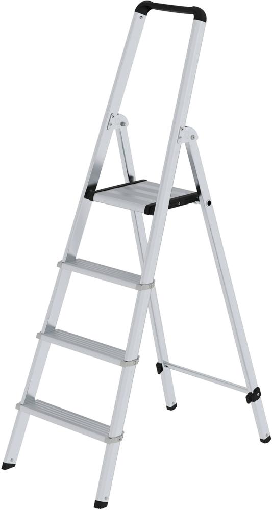 Produktbild von Günzburger Alu-Stehleiterml 4 Stufen Gesamthöhe 1,54 m Arbeitshöhe bis 2,95 m 11224 4031405112247