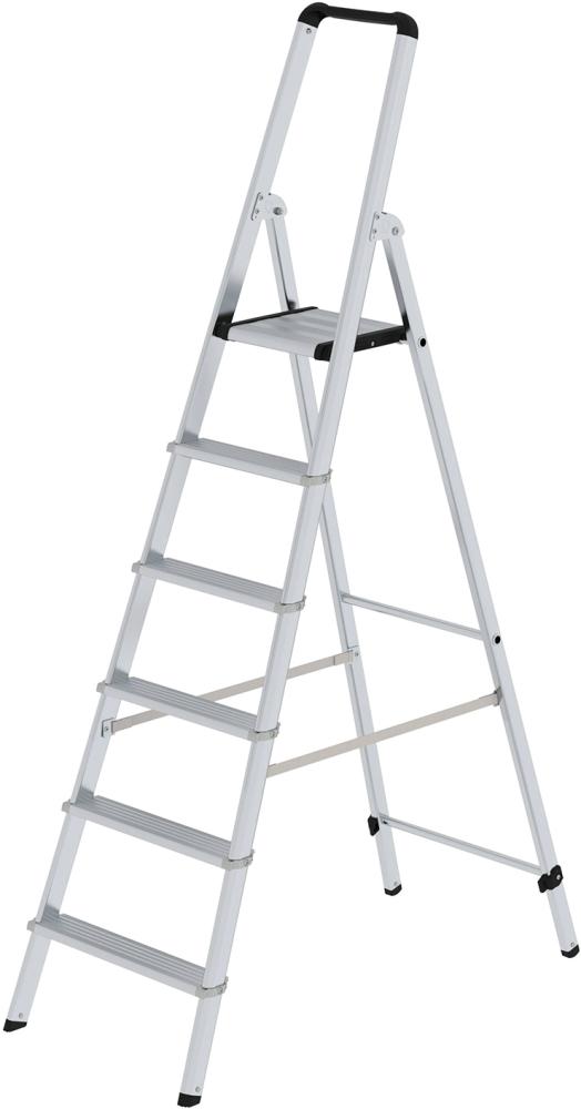 Produktbild von Günzburger Alu-Stehleiterml 6 Stufen Gesamthöhe 2,01 m Arbeitshöhe bis 3,40 m 11226 4031405112261