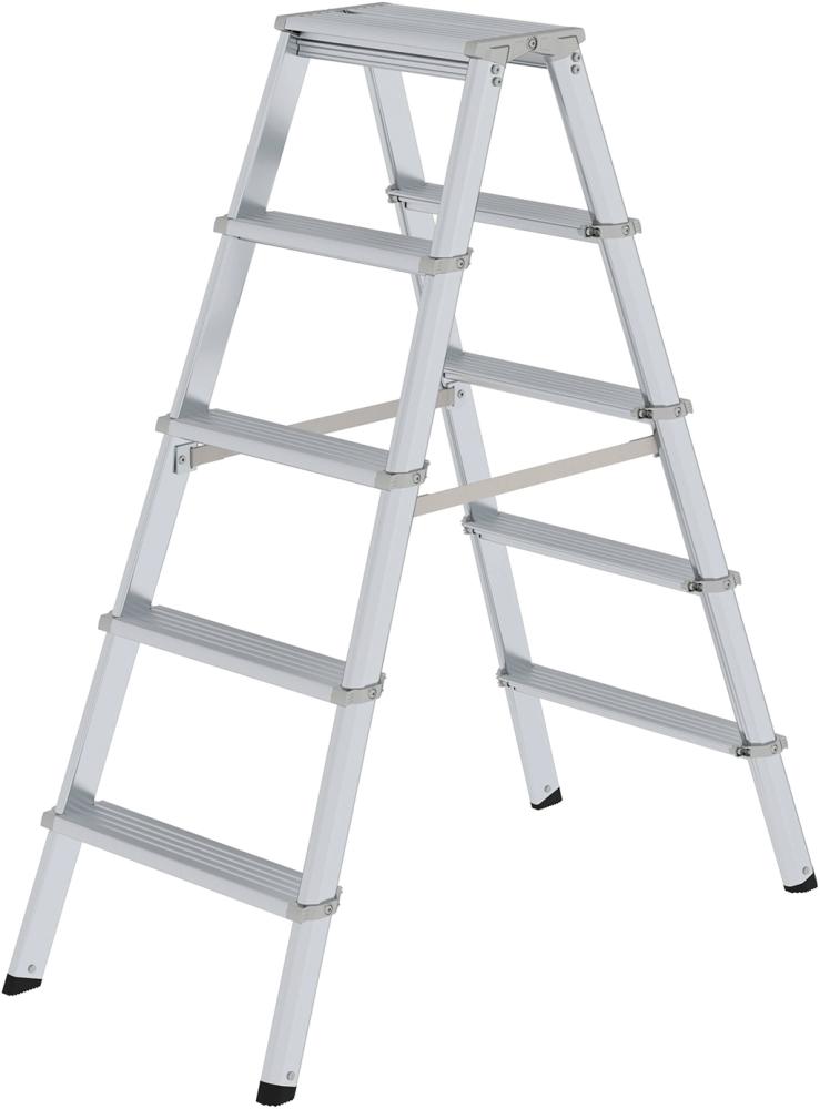 Produktbild von Günzburger Alu-Stehleiterml 2x5 Stufen Gesamthöhe 1,16 m Arbeitshöhe bis 2,70 m 11235 4031405112353