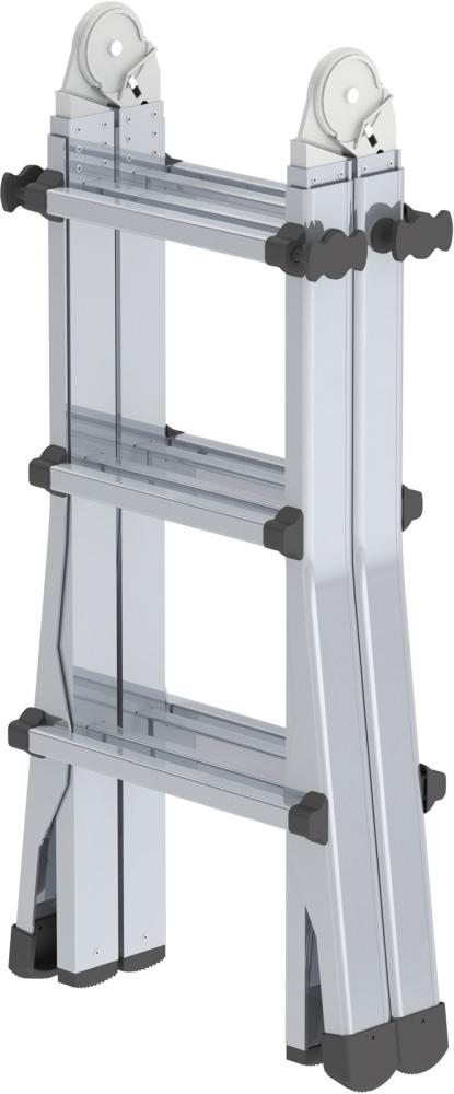 Produktbild von Günzburger Teleskopleiter Aluminium 4x3 Sprossen 32013 4031405320130