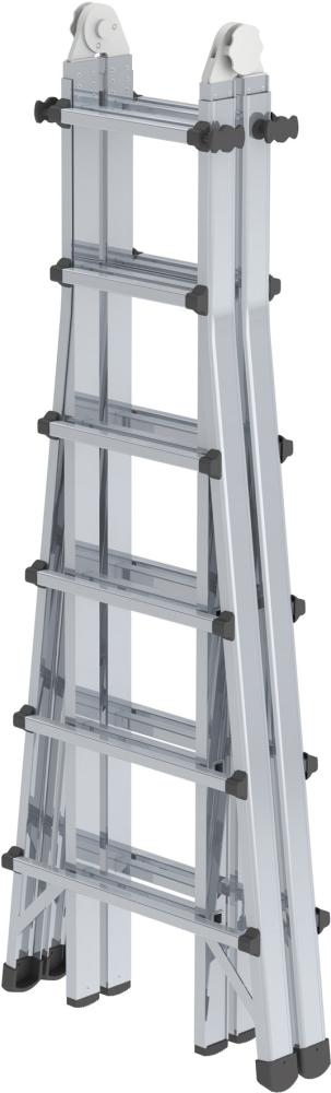 Produktbild von Günzburger Teleskopleiter Aluminium 4x6 Sprossen 32019 4031405320192