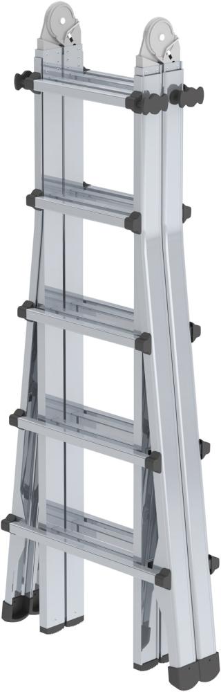 Produktbild von Günzburger Teleskopleiter Aluminium 4x5 Sprossen 32017 4031405320178